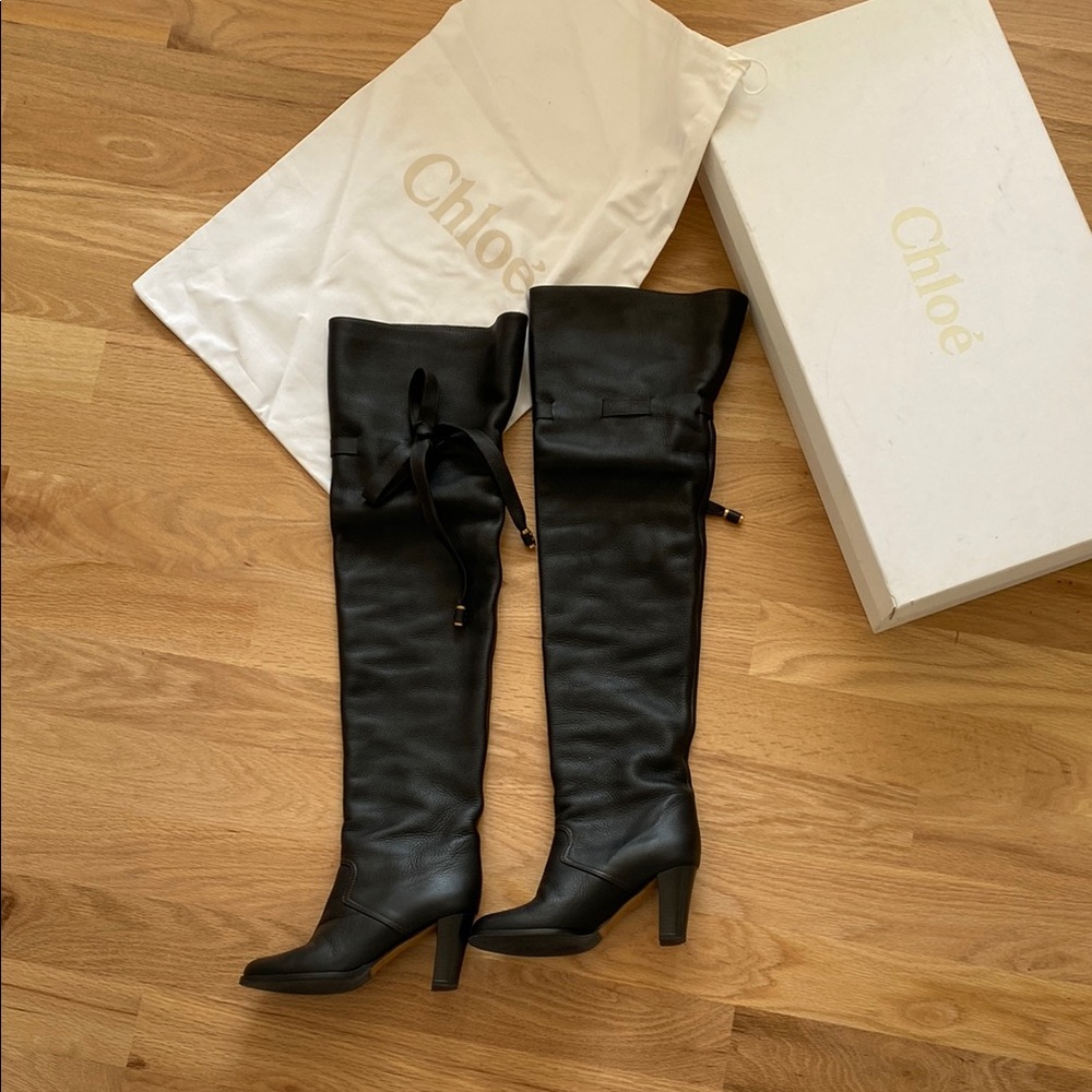 Chloe Leather Over the Knee Boots